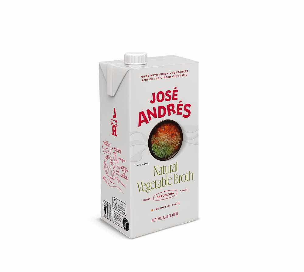Jose Andres Natural Vegetable Broth 32oz.