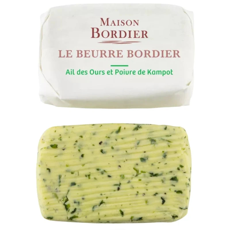 Maison Bordier Wild Garlic and Kampot Pepper Butter 4oz.