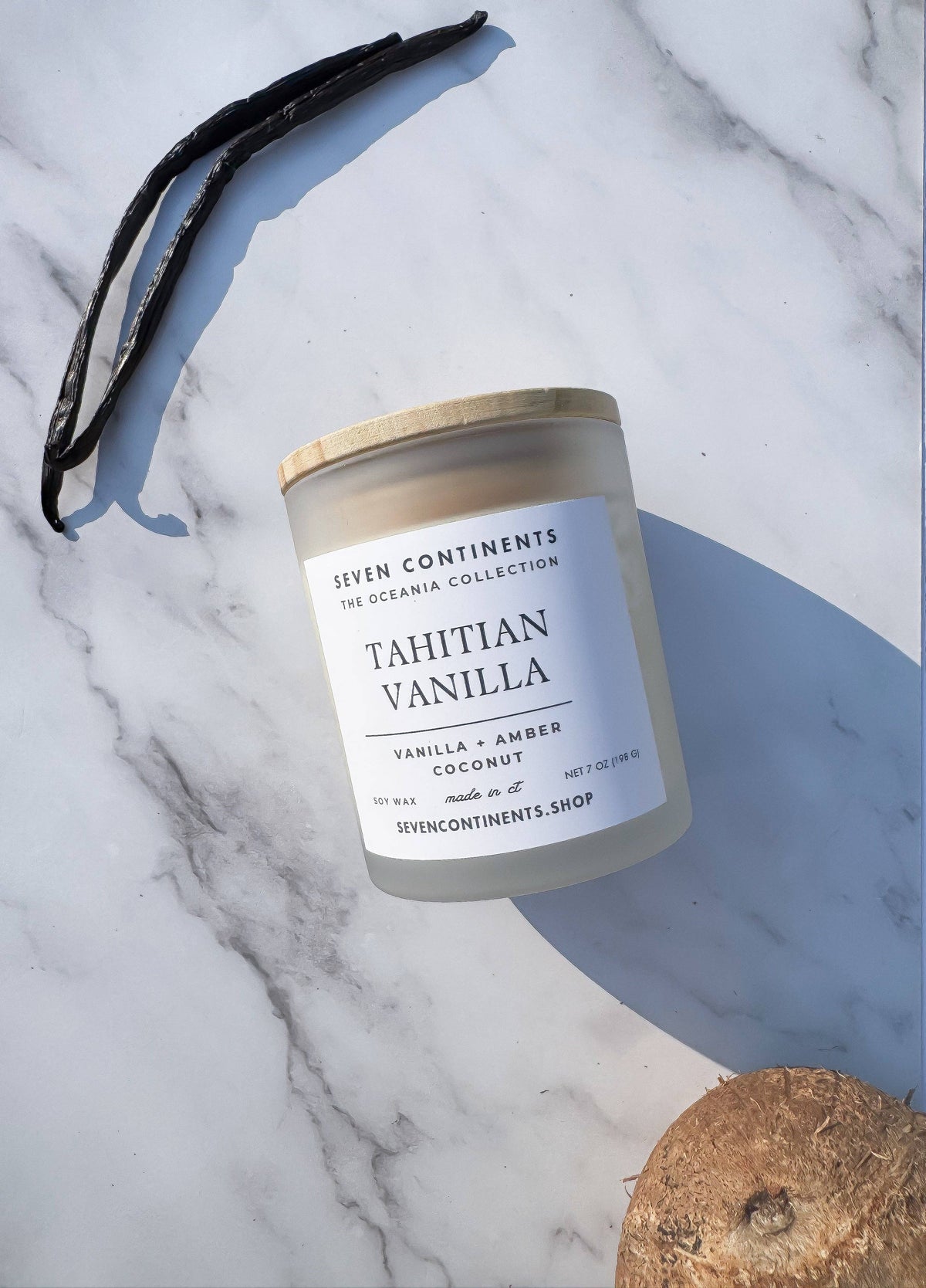 Seven Continents Tahitian Vanilla Soy Wax Candle 8.5oz
