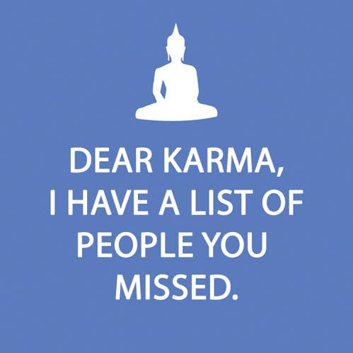 Funny “Dear Karma” Cocktail Napkins - 20 count