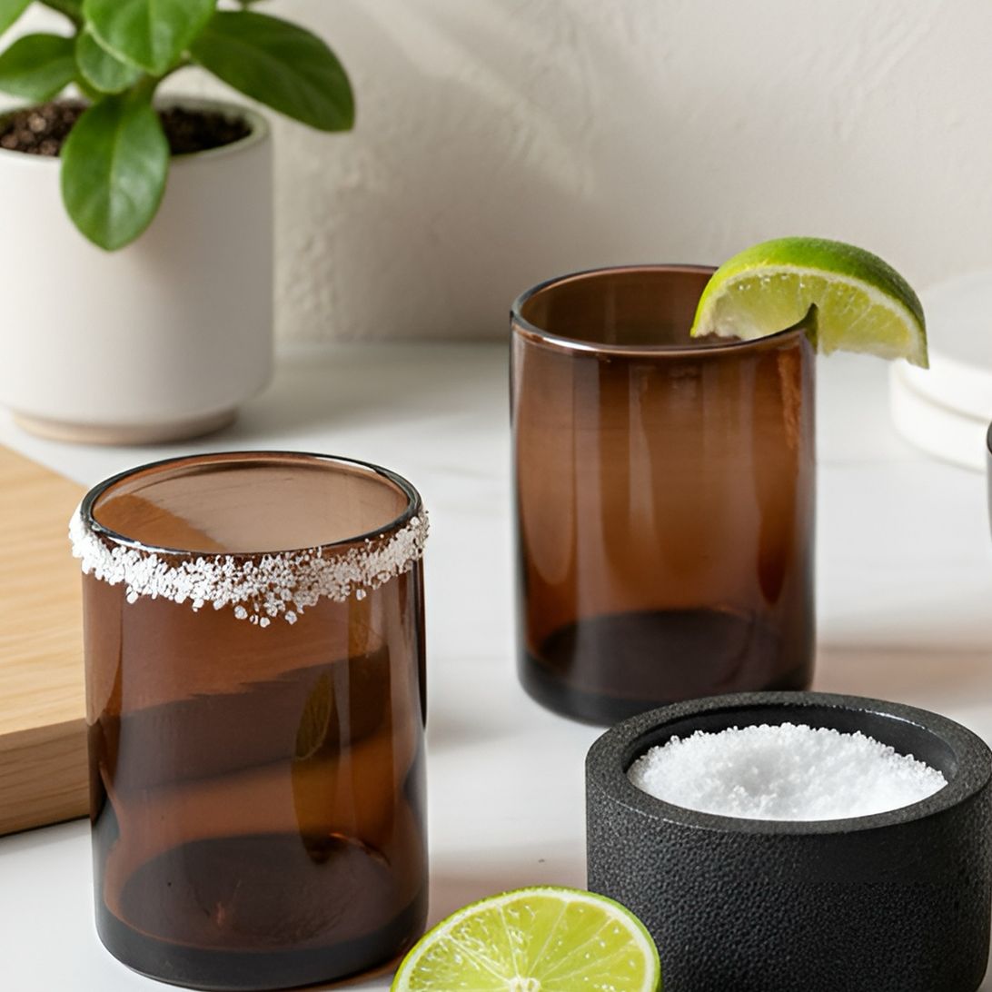 Concrete Salt Cellar with Wooden Lid - Olive Ovation