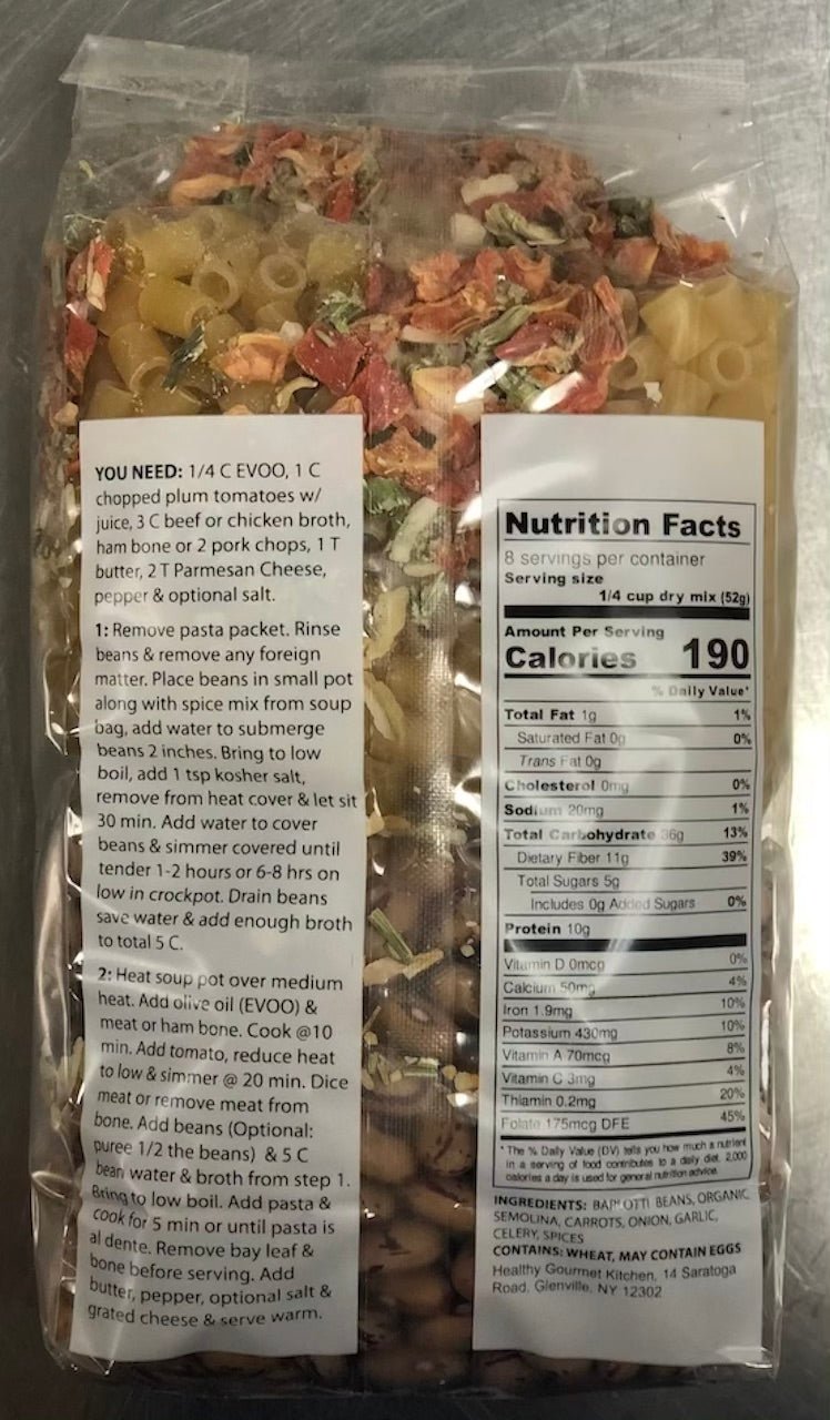 Healthy Gourmet Kitchen Pasta Fagioli Soup Mix - Olive Ovation