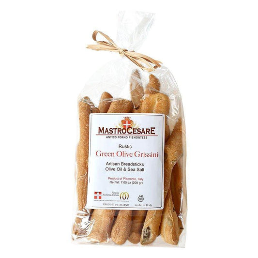 Mastro Cesare Green Olive Grissini - OO Savory Snacks - Olive Ovation