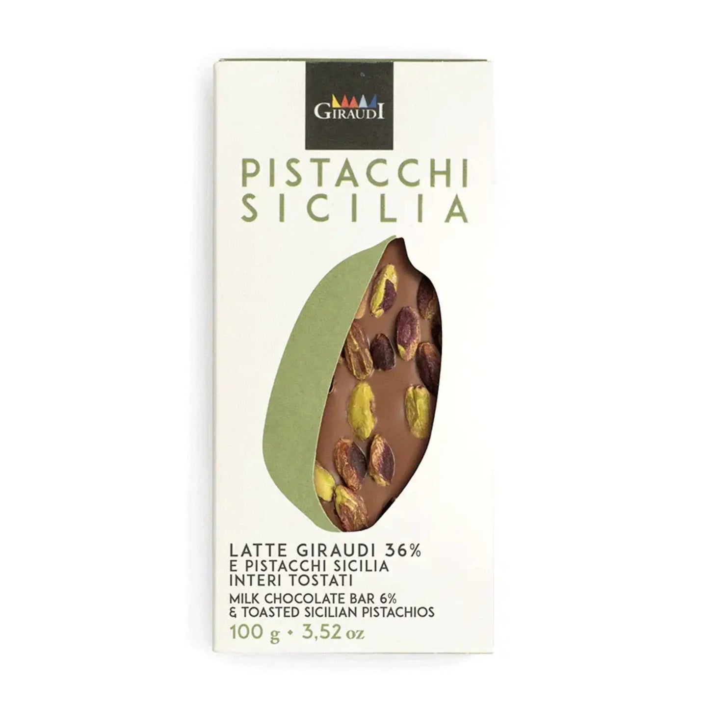 Milk Chocolate with Pistachios Giraudi - Olive Ovation