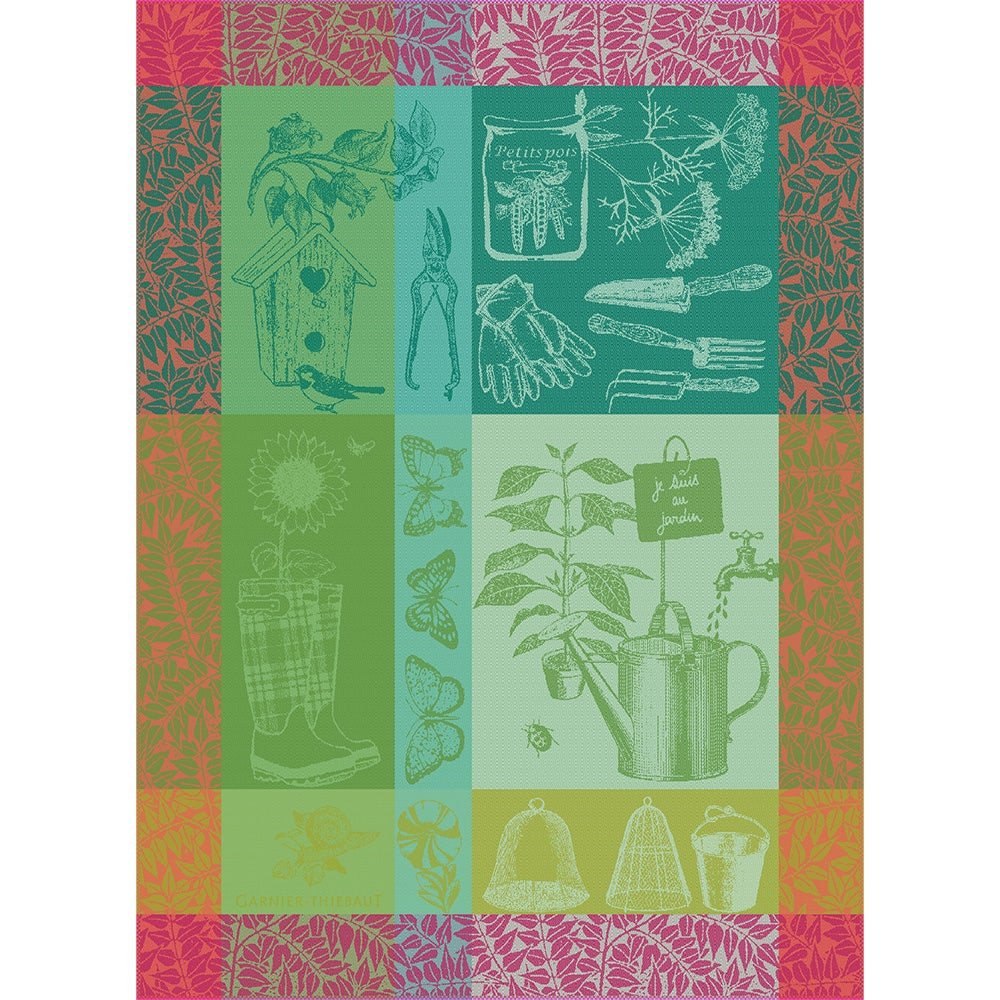 Mon Petit Jardin Printemps Kitchen Towel, - Olive Ovation