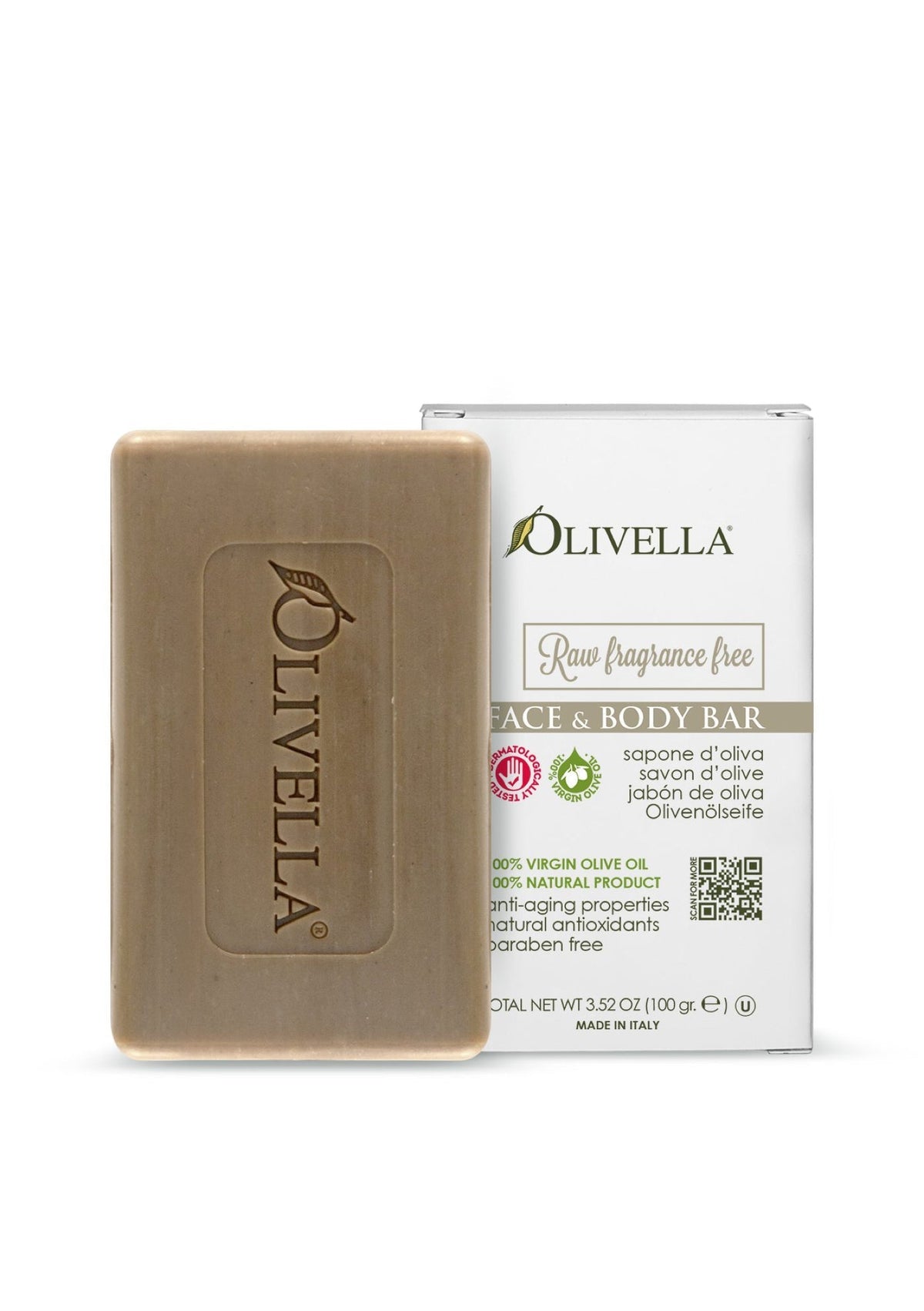 Olivella Bar Soap Fragrance Free - Olive Ovation