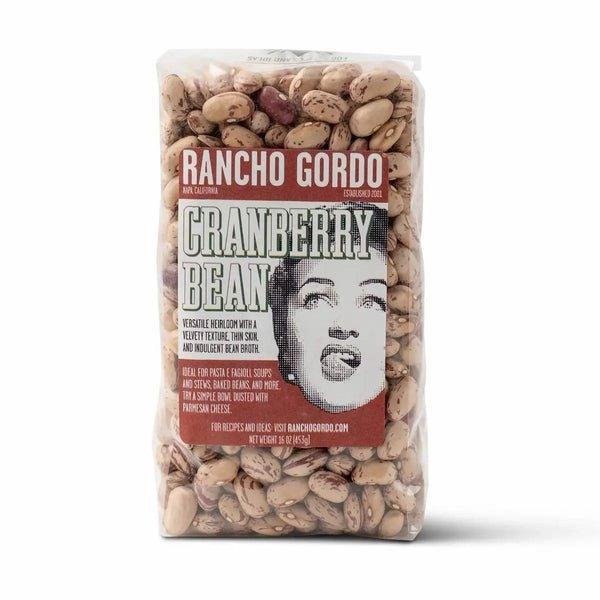 Rancho Gordo Cranberry Bean - OO Pasta Beans and Grains - Olive Ovation