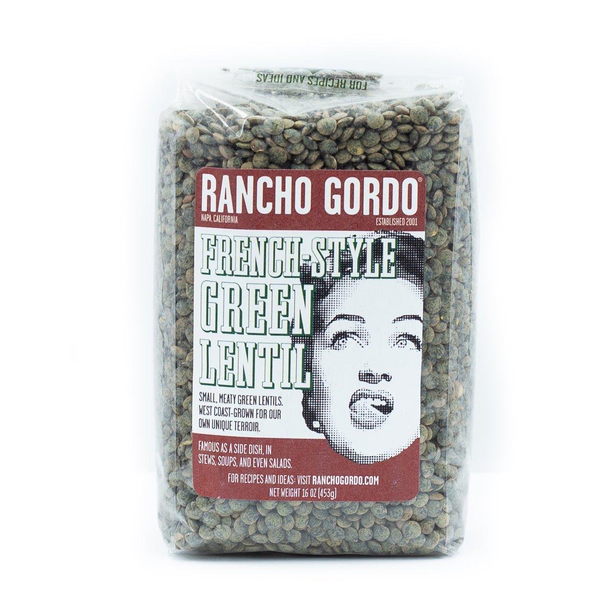 Rancho Gordo French Green Lentils - OO Pasta Beans and Grains - Olive Ovation