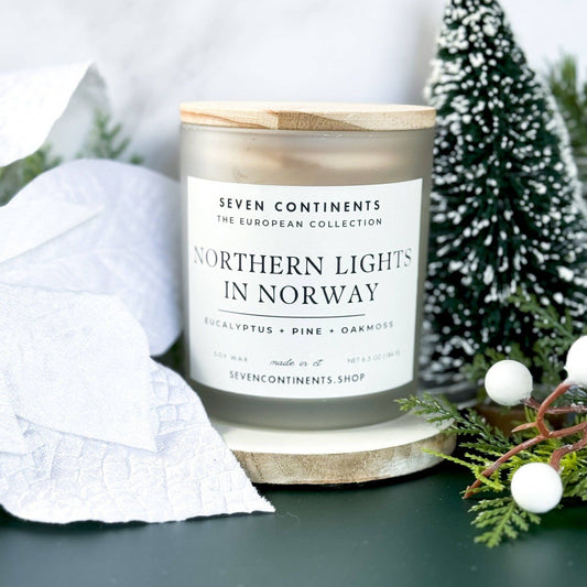 Seven Continents Northern Lights in Norway Soy Wax Candle 8.5oz - Olive Ovation