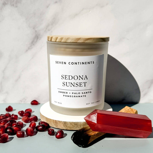 Seven Continents Sedona Sunset Soy Wax Candle 8.5oz - Olive Ovation