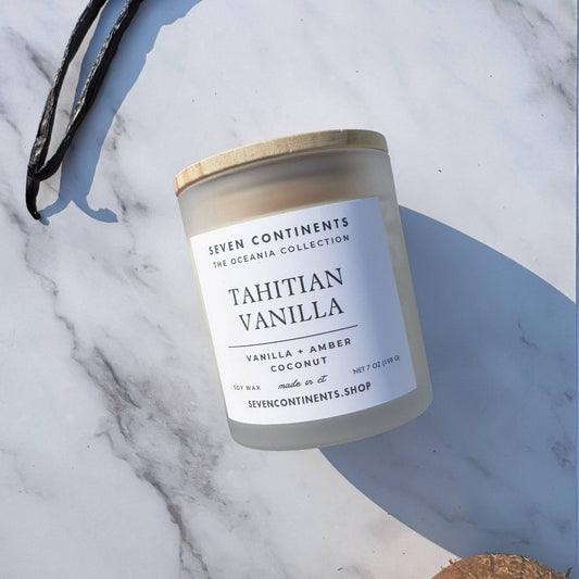 Seven Continents Tahitian Vanilla Soy Wax Candle 8.5oz - Olive Ovation