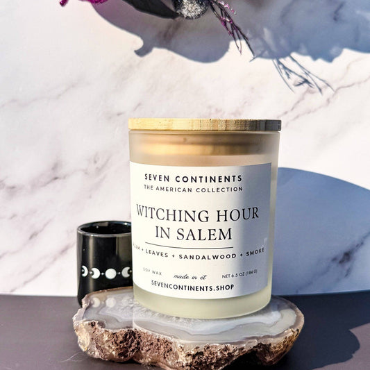 Seven Continents Witching Hour in Salem Soy Wax Candle 8.5oz - Olive Ovation
